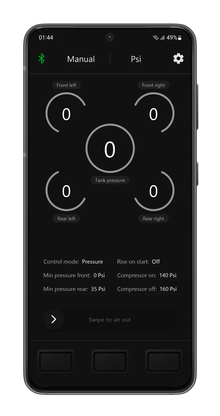 JB Air Apex app home screen on an Android phone