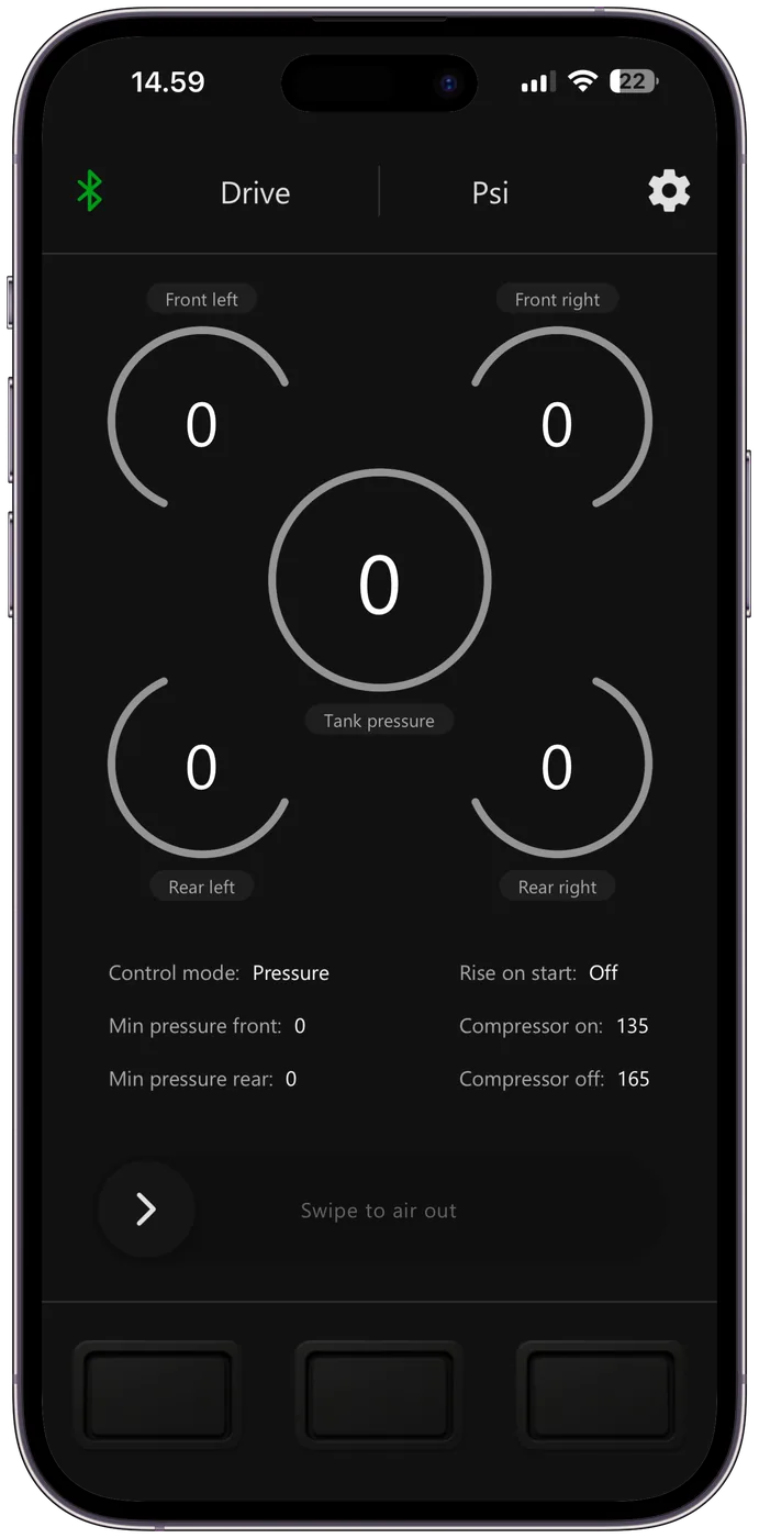 JB Air Apex app home screen on an iPhone